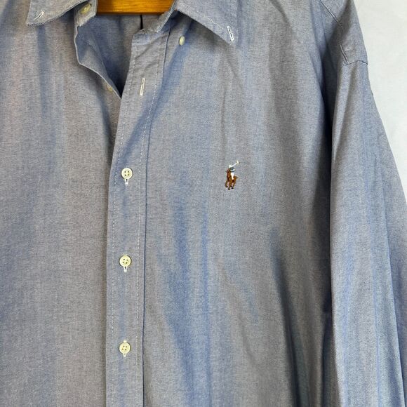 Ralph Lauren Blake 100% Cotton Long Sleeve Button Up Dress Shirt Mens Size XL - Picture 4 of 8